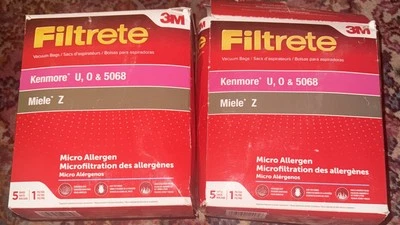 NIB 10 Bags Filtrate Vacuum Bags 68707B Kenmore U,O & 5068 Miele Z (2 X 5 Bags) - Image 1 of 4