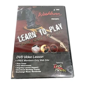 Washburn DVD Learn to Play Electric, Acoustic, & Bass Guitar Rockhouse Method - Picture 1 of 3