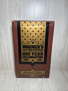 1991 Wagner Cast Iron Cookware 100 Year Anniversary Set 5 Piece Miniature - Picture 1 of 4
