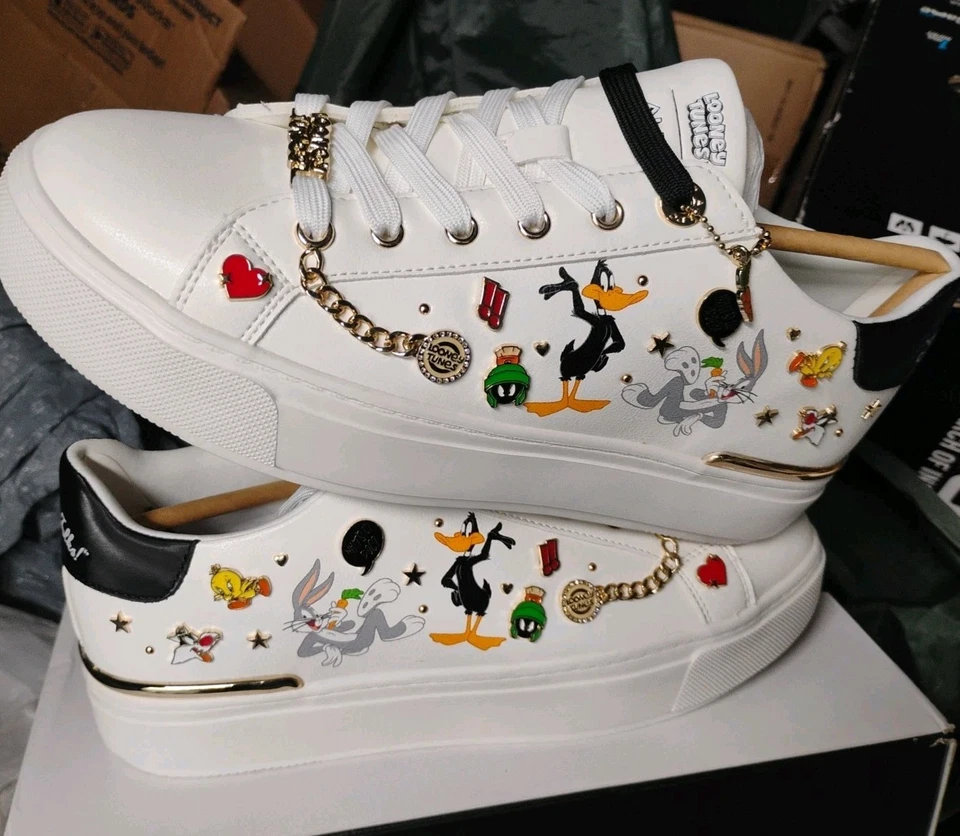 Zapatillas Looney Tunes x Aldo Ltlowtoppins "¡Eso es todo gente!" Talla 9B No, NUEVO Foto 1 de 4