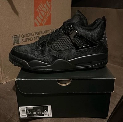 Jordan IV G 4 Golf Negro Gato Pelo de Poni CU9981 001 Para hombres Talla 12 Totalmente Nuevo DS Foto 1 de 4