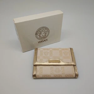 Portafoglio donna Versace medusa rosa e oro nuovo - Imagen 1 de 6