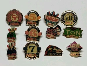 12 NDA Dart Player Lapel Hat Pins Team Dart 2000 5-7 Mark 5th Round Out VTG (#3) - Picture 1 of 10