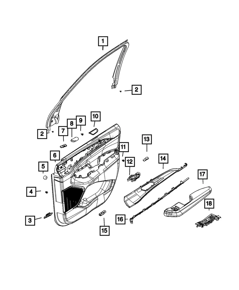Lámpara de puerta genuina Mopar 2023-2024 Jeep Grand Cherokee, derecha 68475651AD Foto 1 de 1