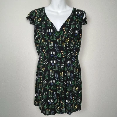 Женский комбинезон Modcloth X Collectif с цветочным узором размер 6 черный многоцветный богемное - Изображение 1 из 4