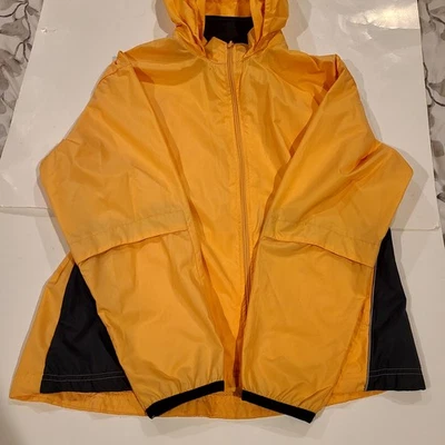 Chaqueta para mujer Athletic Works L totalmente ventilada con capucha cremallera completa naranja y negra Foto 1 de 4