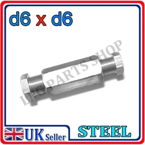 Straight 6x6mm STEEL pipe Compression FITTING CONNECTOR GAS LPG TUBE COUPLIN CNG - Picture 1 of 3