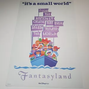 it's a small world Poster Authentic Disney Walt Disney World Magic Kingdom 12x18 - Bild 1 von 2