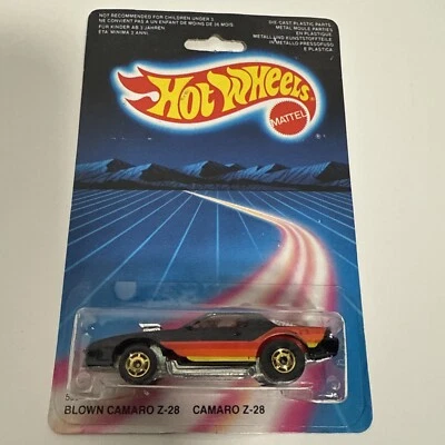Tarjeta internacional Hot Wheels vintage soplada Camaro Z28 negra GHO Malasia 1984 Foto 1 de 4