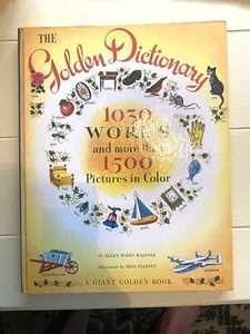 The Golden Dictionary Giant Golden Book 1971 1030 Words 1500 Color Illustrations - Picture 1 of 11