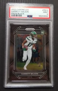 2022 Chronicles Garrett Wilson Prizm Black RC #PB12 PSA 9 Jets - Picture 1 of 2