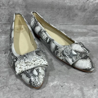 Женские туфли на плоской подошве Blu Blonq Maya размер 9 кожа с заостренным носком с принтом в виде искусственной змеи - Изображение 1 из 4