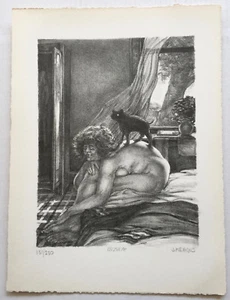 Original Lithograph By JAMES KEARNS- "MUSING" Published By AAA - Picture 1 of 3