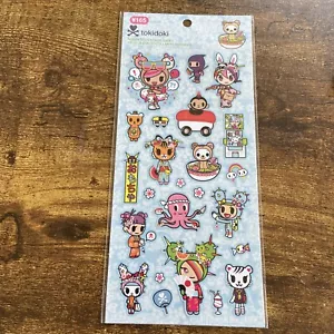 Tokidoki Kawaii Assorted Sheet Blue Sticker 4" by 9" Japanese Noodle Friend New - Picture 1 of 9