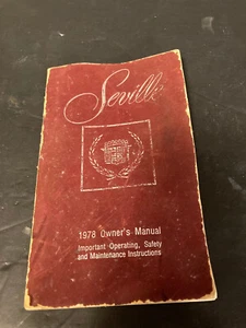 1978 red velvet lined Cadillac Seville Owners Operator Manual a little wavy - Bild 1 von 7