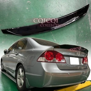 Painted Gloss Black sport trunk spoiler for HONDA 06-11 CIVIC 8th gen Sedan ◎ - Foto 1 di 6