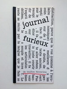 Valère NOVARINA " Journal Furieux " im Théâtre du Lucernaire + Brief, 1989 - Bild 1 von 1