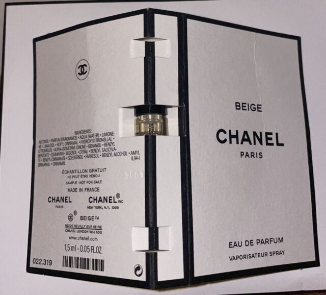 BEIGE Les Exclusifs de Chanel 1.5 ml/ 0.05 oz Eau de Parfum Spray Vial