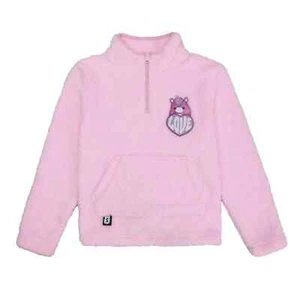 Squishmallows LOLA Unicorn Girls Shearling Quarter Zip Pullover Small Pink - Picture 1 of 11