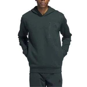 Adidas Men's Regular Fit Kangaroo Pocket Hoodie, Green, Size M - Picture 1 of 6