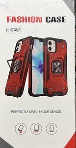AEDILYS iPhone 12 Pro Max 6.7" Silver Black TPU Heavy Duty Ring Case - Picture 1 of 3