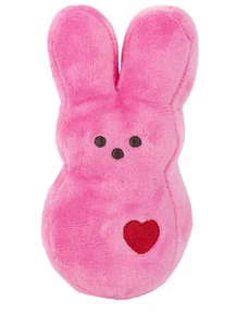 Peluche de conejo rosa PEEPS con corazón 5 pulgadas NUEVO regalo de San Valentín o Pascua en cualquier momento - Imagen 1 de 2