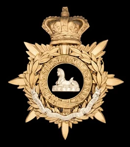 Placa de casco de oficiales de tela azul del regimiento de South Lancashire - Imagen 1 de 1