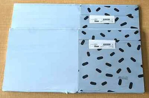 (Lot of 2) Ikea Drona Boxes Blue/Black Patterned 13x15x13" New Storage Boxes - Picture 1 of 6