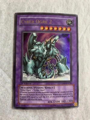 YuGiOh Trading Card Cyber Ogre 2 CDIP-EN036 1st Edition Holo Yu-Gi-Oh - Image 1 of 4