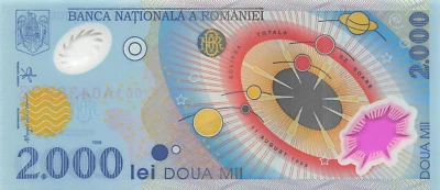 Romania  2.000  2000  Series 001A  Millennium Eclipse Uncirculated Banknote Zi2 - Image 1 of 2