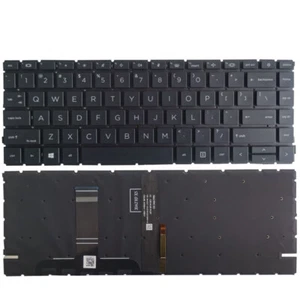 Laptop US Keyboard DO HP ProBook 440 G8 G9 445 G8 G9 Podświetlana bez ramki czarna - Zdjęcie 1 z 5