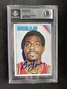 1975-76 Topps - #140 Bob Love (Signed) BAS - Picture 1 of 2
