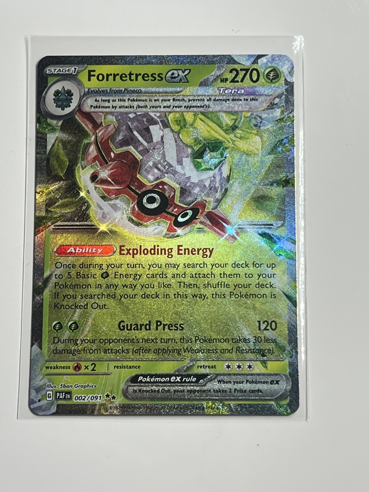 Forretress ex - 002/091 - SV: Paldean Fates (PAF) Pokemon TCG LP