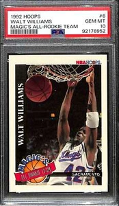 1992-93 Hoops Magic's All-Rookies 6 Walt Williams Rookie PSA 10 GEM MT - Picture 1 of 2
