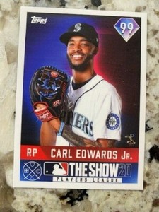 2020 TOPPS ON-DEMAND SET 8 MLB THE SHOW CARD PR 824 MARINERS CARL EDWARDS JR #1