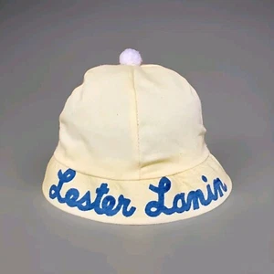 Lester Lanin Orchestra Bucket Hat w/Blue Lettering White Pom Pom On Top - Imagen 1 de 5