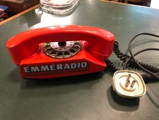 VINTAGE TELEFONO A DISCO SAFNAT MILANO ARANCIONE EPOCA SPACE AGE 70's EMMERADIO