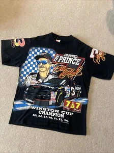 vintage 90s nascar t shirt AOP Dale Earnhardt Richard Petty Size Large - Picture 1 of 7