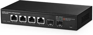 6 Port 10 Gigabit Managed Switch 4X10G RJ45 1G/2.5G/5G/10G 2X10G SFP+ L3 Web Man - Picture 1 of 5