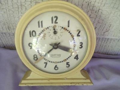 Vintage Broadcast  "Eight Day", Wind up, Clock ( Not Working) - Image 1 of 4