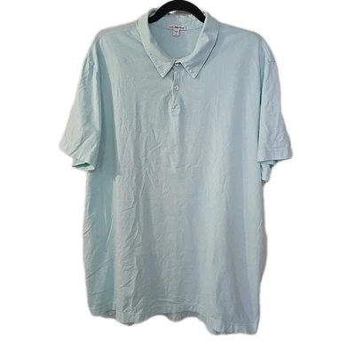 James Perse Polo Shirt Mens Size 5 XXL Mint Green Supima Cotton Made in USA - Image 1 of 4