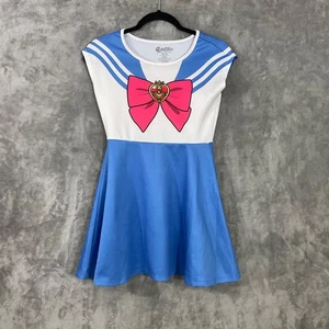 Sailor Moon Girls Cosplay Costume All in One Printed Dress Size Large 10/12 - Picture 1 of 6