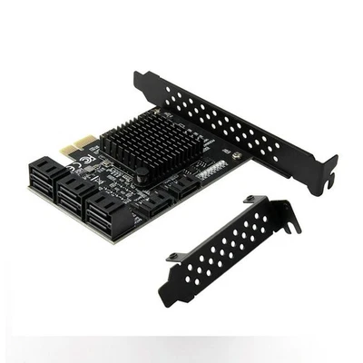 8-Port SATA 3.0 PCI Express Expansion Card PCI-E Controller 6G Adapter for HDD9T - Image 1 of 4