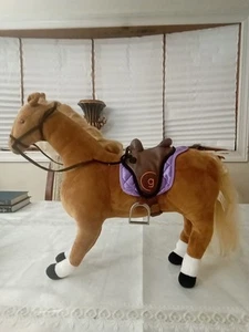 Journey Girls Plüsch-Palomino-Pony für 18 Zoll Puppen mit Sattel, TOP ZUSTAND - Bild 1 von 8