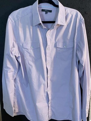 Men's Marc Anthony Slim Fit Button-Down Long Sleeve Shirt Purple Size XL - Image 1 of 4
