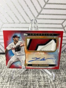 GAVIN WILLIAMS 2024 Topps Inception Patch Relic RC AUTO RED /25 Guardians - Picture 1 of 2