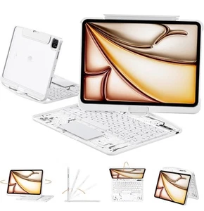 Transparent Case with Keyboard iPad - Photo 1/8