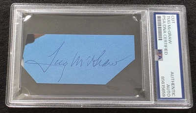 REMOLCADOR MCGRAW Corte Signature-PHILADELPHIA PHILLIES-NUEVO YOR METS-PSA Foto 1 de 4