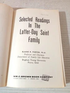 Selected Readings In The Latter-day Saint Family Blaine R Porter 1963 BYU LDS - Picture 1 of 24