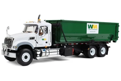 1/34 Mack Granite Waste Management Camión W/ Verde Rollo Off Contenedor 10-4050 - Imagen 1 de 4